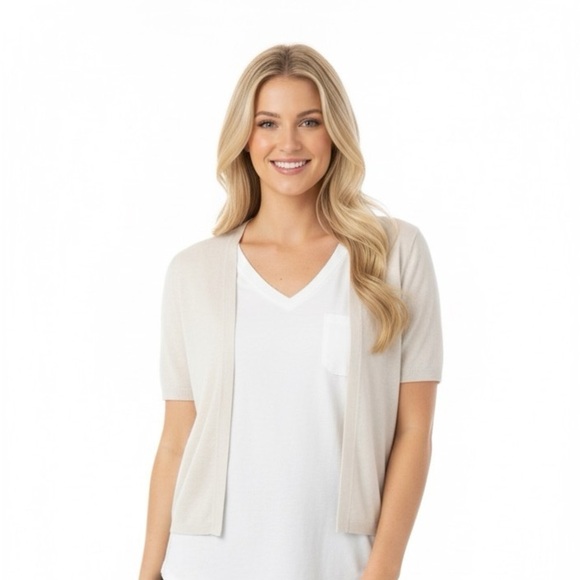 Banana Republic Factory Sweaters - Banana Republic factory petite small tan knit sweater cardigan